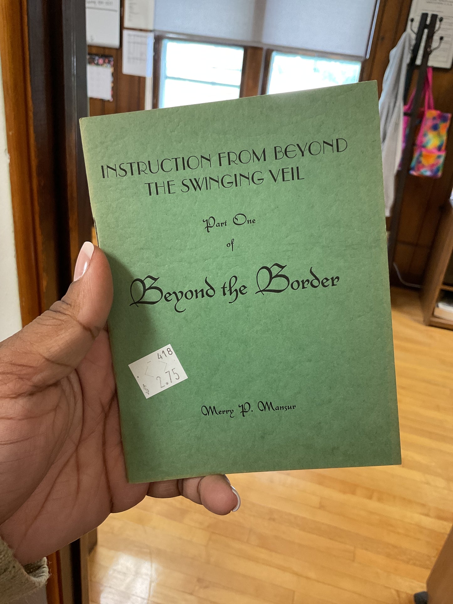 Instructions from Beyond the Swinging Veil: Part 1 of Beyond the Border